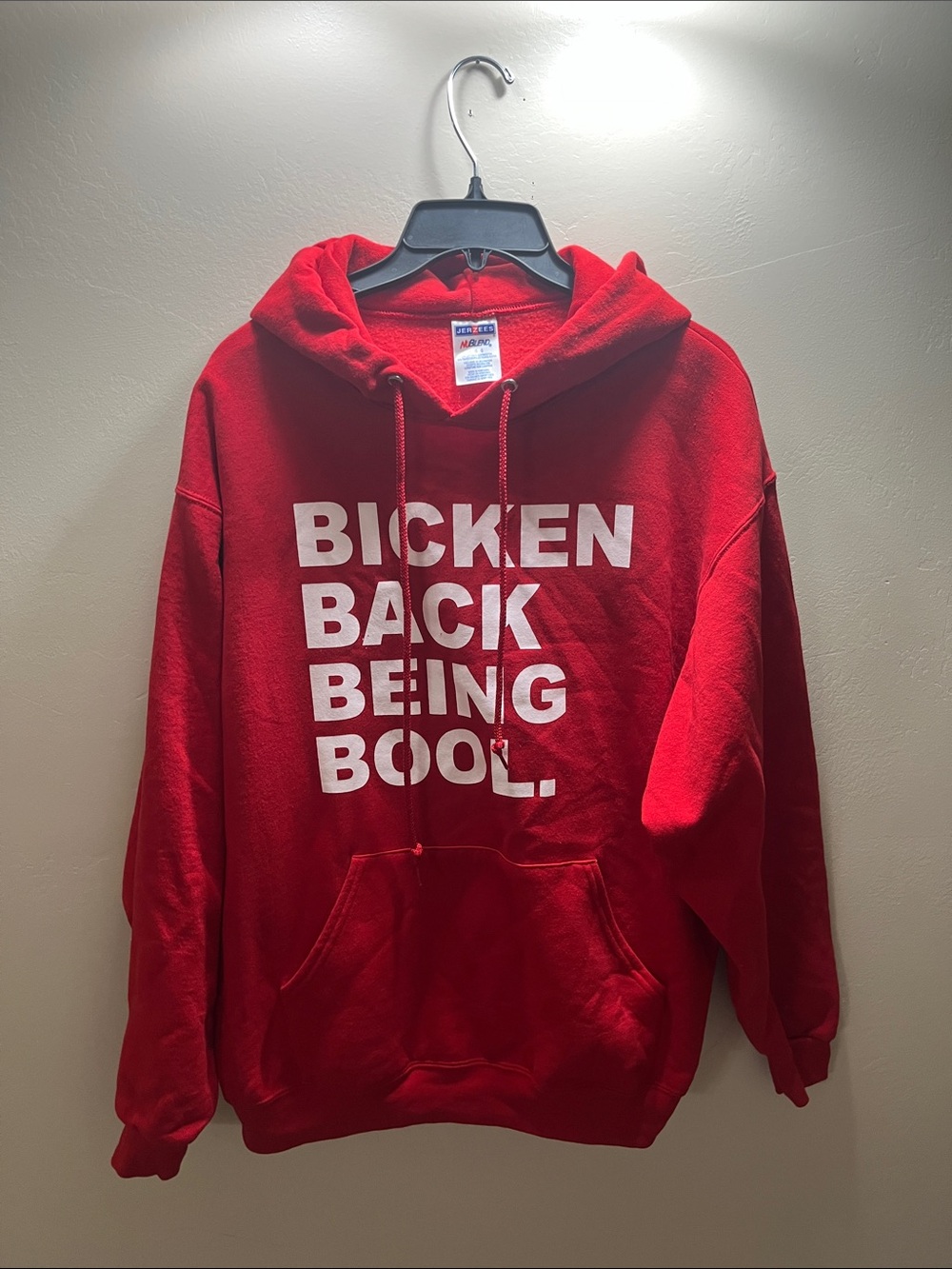Red Sweater “BICKEN BACK BEING BOOL”